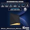 Luxrite Outdoor LED Black and Gold Wall Sconce 9W 3CCT 3000K-5000K 6 Inch Aluminum IP65 Waterproof ETL LR40322-1PK - alternate 2